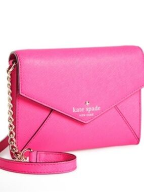Kate Spade Pink Saffiano Envelope Crossbody